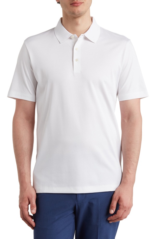 セオリー メンズ トップス ポロシャツ Theory Short Sleeve Polo White ホワイト|ReVida 店