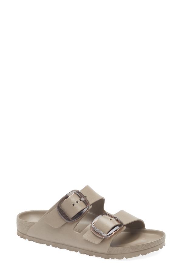 ビルケンシュトック レディース シューズ サンダル Birkenstock Arizona Big BuckleVA Waterproof Slide Sandal Gray Taupe 薄墨色