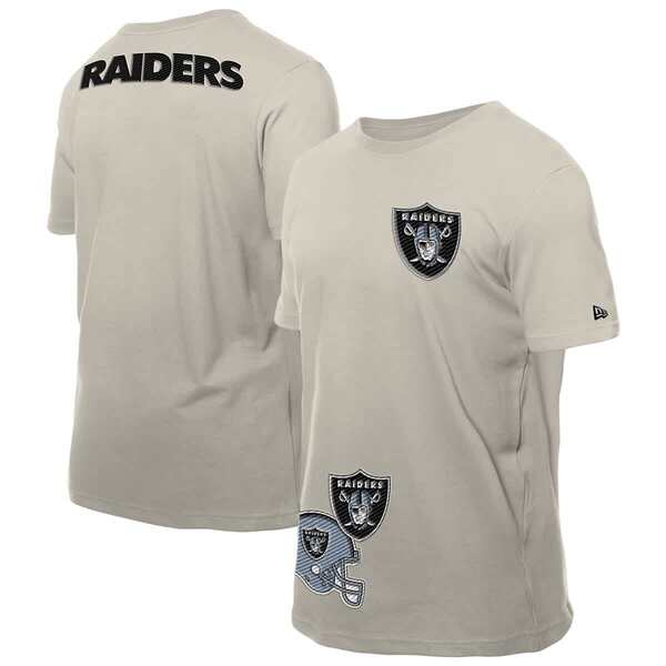 ニューエラ メンズ トップス Tシャツ Men's New Era Light Beige Las Vegas Raiders Multi Patch T-Shirt Light Beige ベージュ|ReVida 店