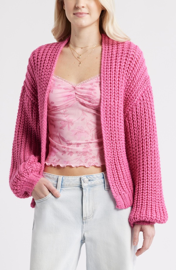 ビーピー レディース アウター パーカー・スウェット カーディガン BP. Oversize Cardigan Pink Fizz ピンク