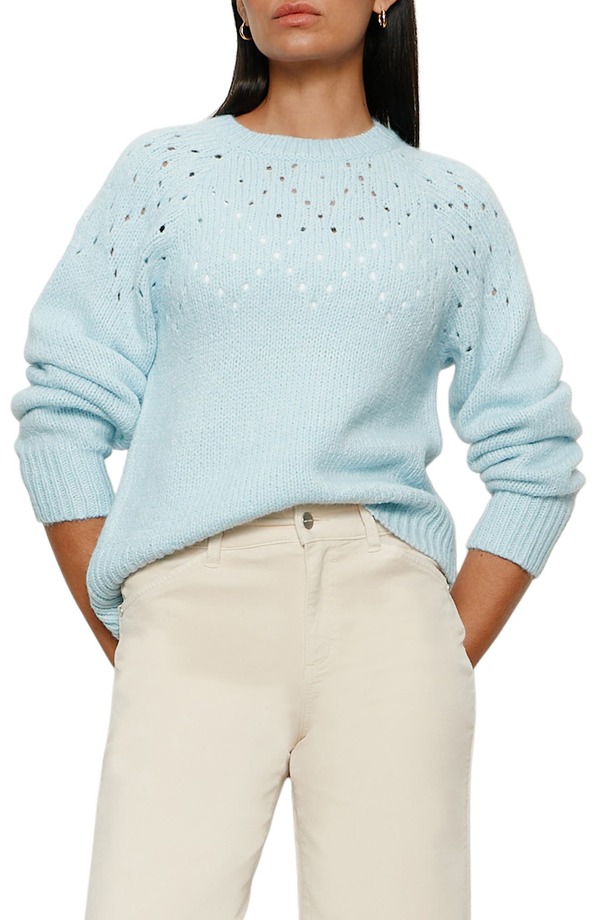 サンクチュアリー レディース アウター パーカー・スウェット セーター Sanctuary Femme Openwork Sweater Aquamarine