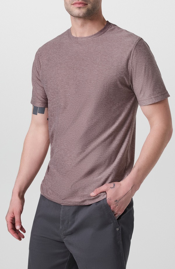 ビュオーリ メンズ トップス Tシャツ Vuori Strato Tech T-Shirt Dark Umber Heather ヘザー