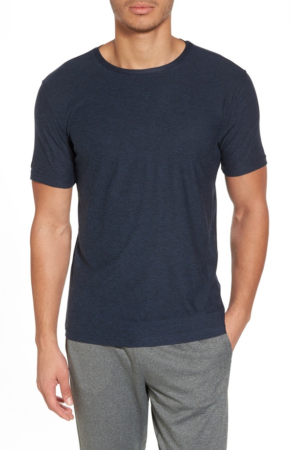 ビュオーリ メンズ トップス Tシャツ Vuori Strato Tech T-Shirt Navy Heather ヘザー