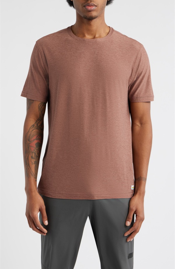 ビュオーリ メンズ トップス Tシャツ Vuori Strato Tech T-Shirt Sable Heather ヘザー