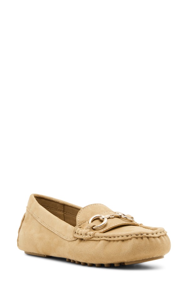 アンクライン レディース シューズ スリッポン・ローファー Anne Klein Chrystie Bit Loafer Tan Suede タン