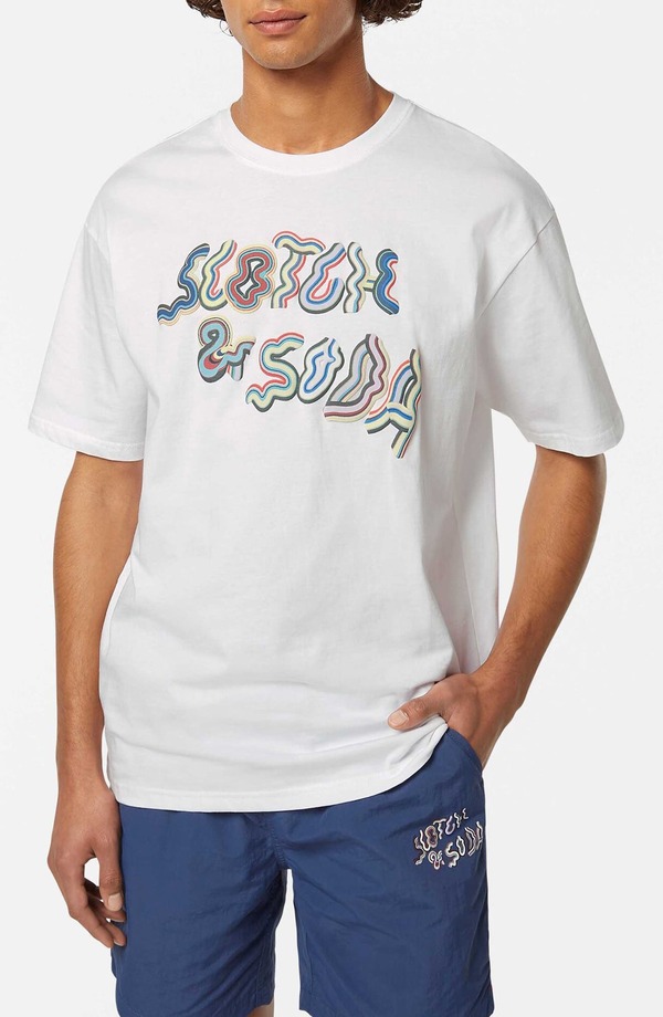 スコッチアンドソーダ メンズ トップス Tシャツ リラックスフィット コットン Scotch & Soda Relaxed Fit Cotton T-Shirt White ホワイト