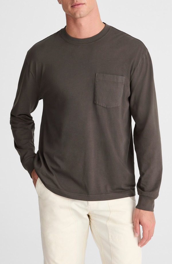 メイドウェル メンズ トップス Tシャツ ヴィンテージ Madewell The Vintage Long Sleeve Pocket-Shirt Almost Black ブラック