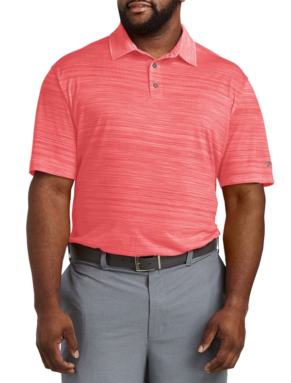 リーボック メンズ トップス ポロシャツ トール Reebok Big & Tall Performance Space-Dyed Polo Shirt Sunset Coral コーラル