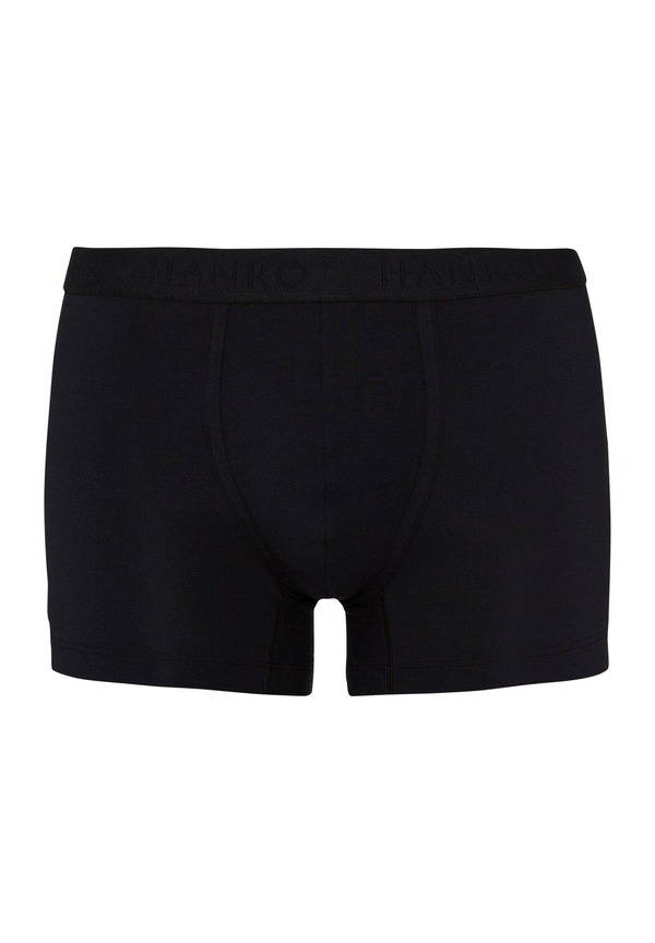 ハンロ メンズ アンダーウェア ボクサーパンツ コットン Hanro Cotton Essentials Cotton Boxer Brief All Black ブラック|ReVida 店