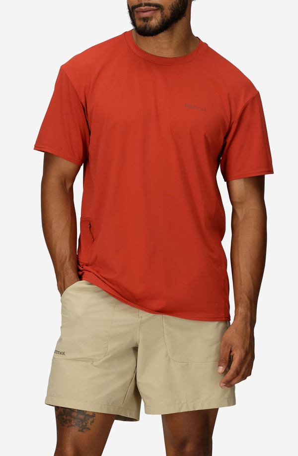 マーモット メンズ トップス Tシャツ クルーネック Marmot AirExchange SolarShield UPF Crewneck T-Shirt Sumac