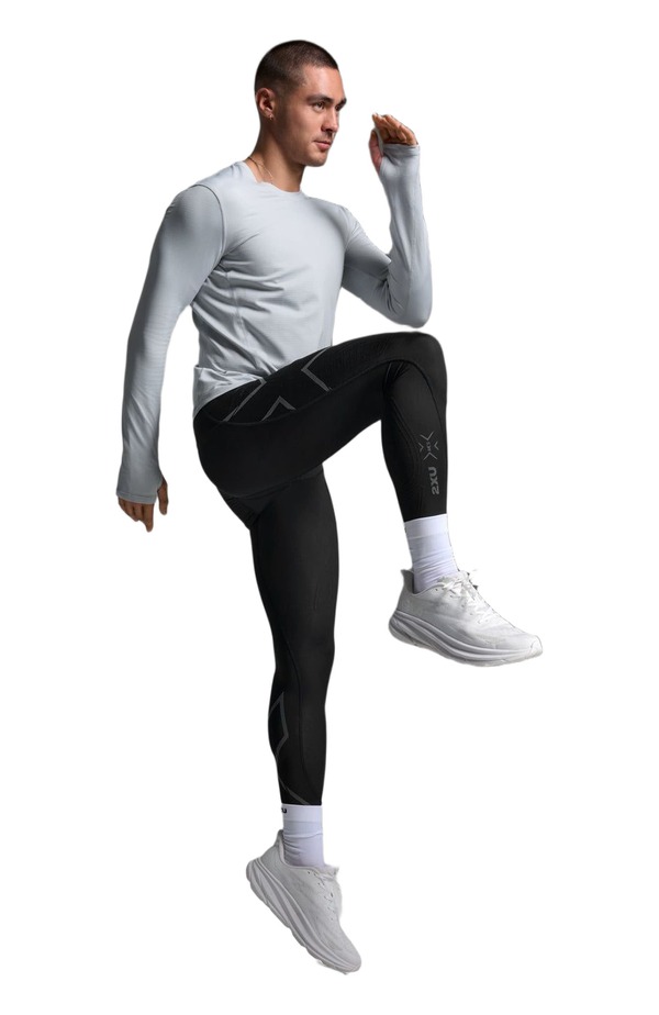 2XU メンズ トップス Tシャツ 2XU Men's Ignition Shield Compression Tights Harbor Mist/Black Reflective ブラック