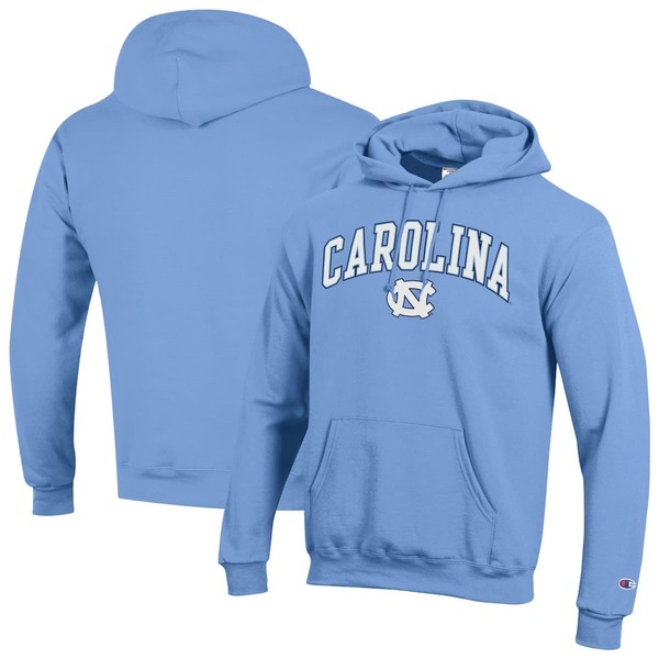 チャンピオン メンズ アウター パーカー・スウェット ロゴ ヒール Men'sChampion Carolina Blue North Carolina Tar Heels Arch Over Logo Pullover Hoodie Light Blue ブルー