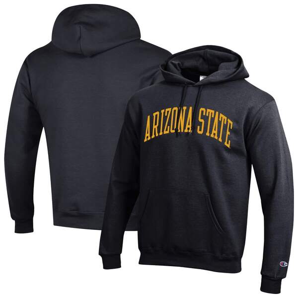 はやりっ児 メンズ アウター パーカー・スウェット フリース Men\u0027s Champion Black Arizona State Sun Devils Basic Arch Fleece Pullover Hoodie Black 黒いこと メンズファッション-パーカー-トップス