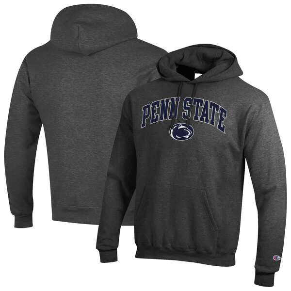 チャンピオン メンズ アウター パーカー・スウェット ロゴ フリース Men'sChampion Charcoal Penn State Nittany Lions Arched Logo Fleece Pullover Hoodie Charcoal チャコール|ReVida 店