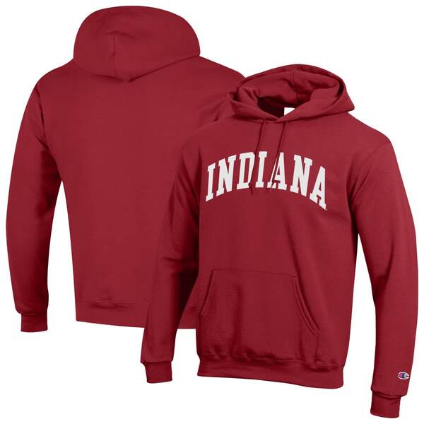チャンピオン メンズ アウター パーカー・スウェット フリース Men's Champion Crimson Indiana Hoosiers Basic Arch Fleece Pullover Hoodie Crimson クリムゾン|ReVida 店