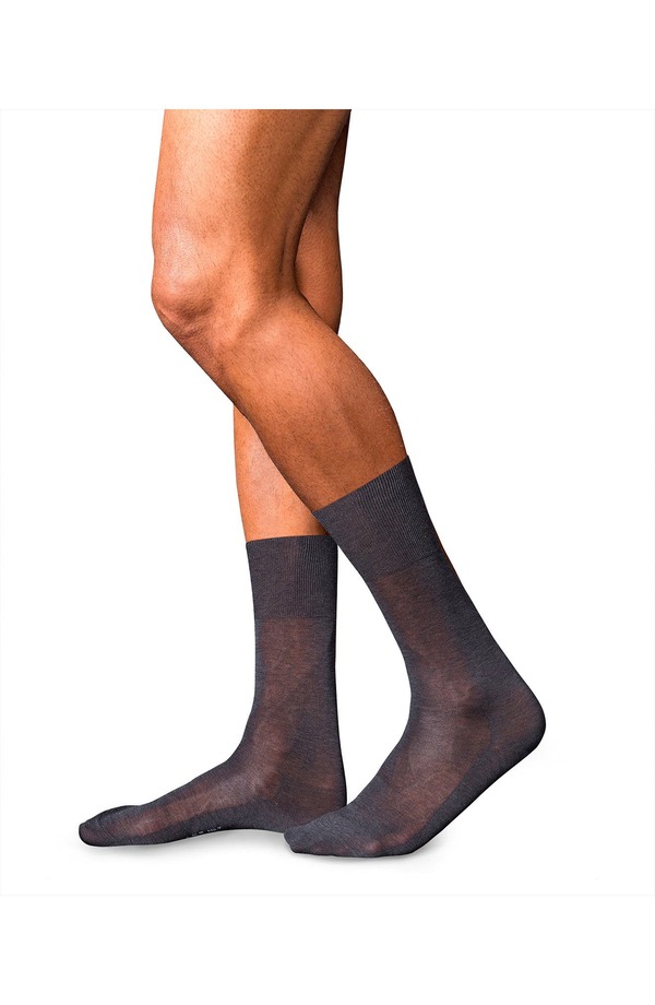ファルケ メンズ アンダーウェア 靴下 コットン Falke No. 9 Cotton Blend Socks Anthracite Mel|ReVida 店