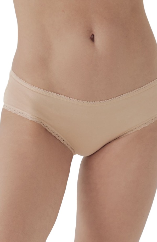 パクト レディース アンダーウェア パンツ コットン レース Pact Organicotton Lace Cheeky Hipster 3-Pack Beloved Basics
