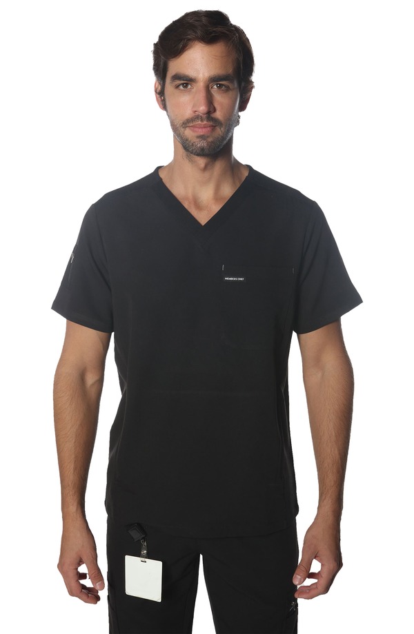 メンバーズオンリー メンズ トップス Tシャツ Members Only Manchester 3-Pocket Scrub Top Black ブラック