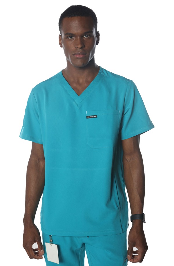 メンバーズオンリー メンズ トップス Tシャツ Members Only Manchester 3-Pocket Scrub Top Teal ティール