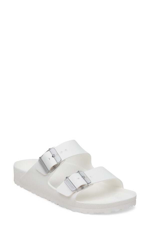 ビルケンシュトック レディース シューズ サンダル Birkenstock Arizona Stealth BuckleVA Slide Sandal White ホワイト｜ReVida 店