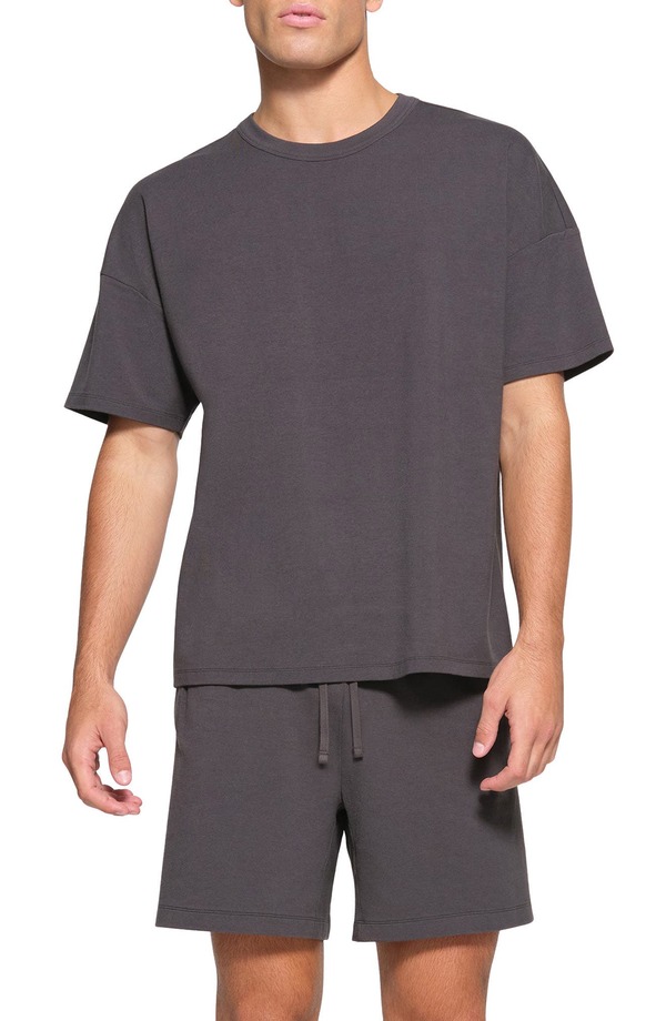 スキムズ メンズ トップス プルオーバー 労働者の一団のど首 SKIMS Oversize Stretch Crewneck T-Shirt Ash 死灰
