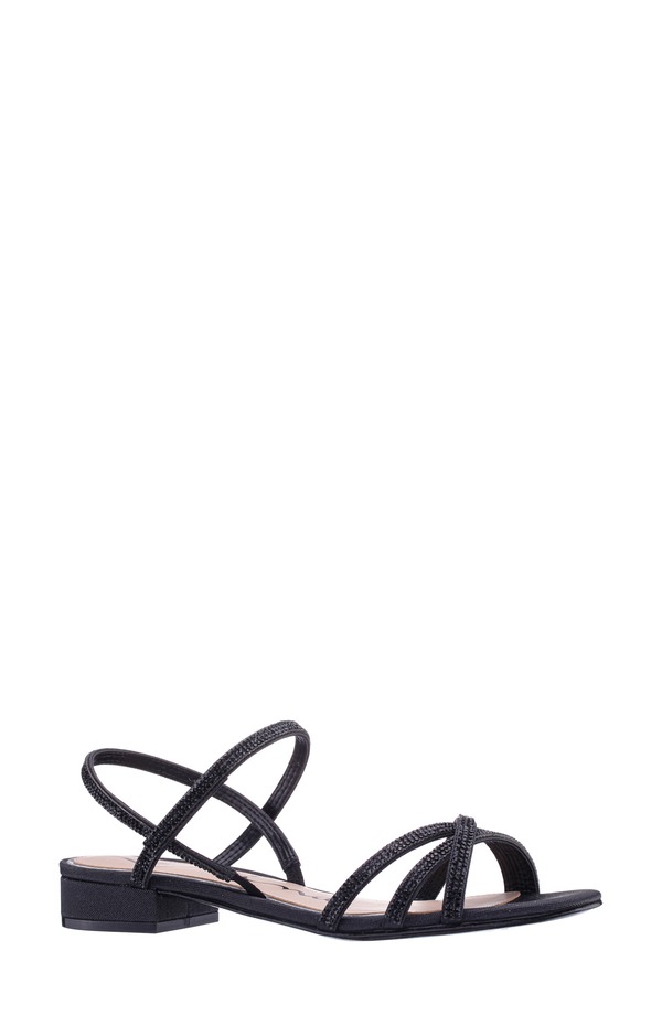 ニナ レディース シューズ 踵 サンダル Nina Sonja Slingback Sandal Black 黒いこと 靴-レディース靴