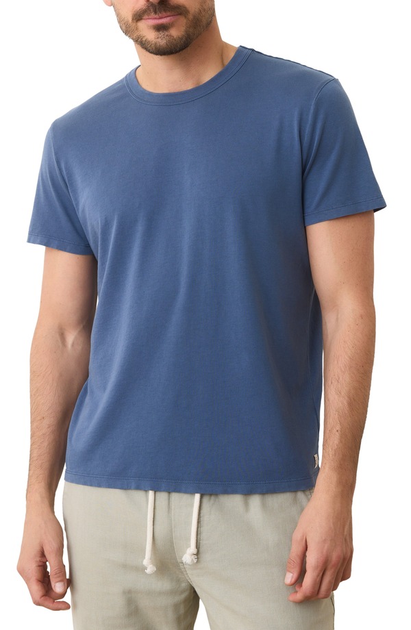 マリーン レイヤー メンズ トップス Tシャツ Marine Layer Signature Sea Change T-Shirt Vintage Indigo インディゴ｜ReVida 店