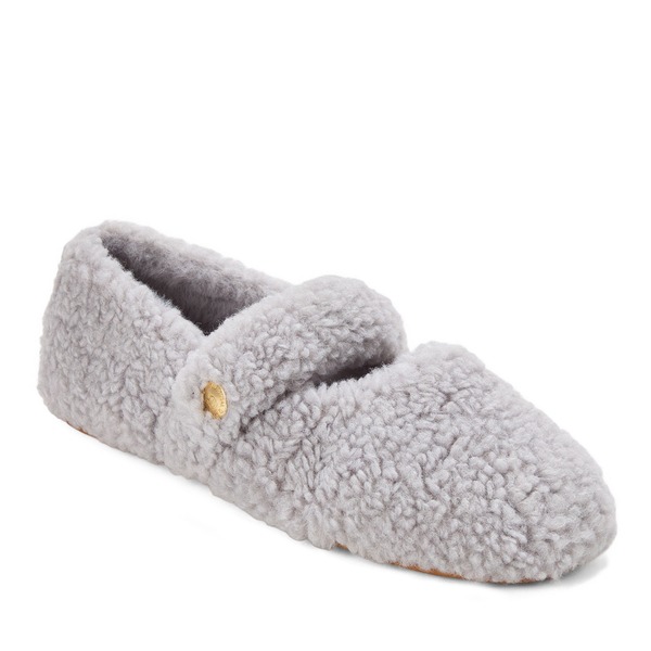 ディアフォームズ レディース シューズ サンダル DEARFOAMS Maryanne Luxe Teddy Maryjane Slipper Sleet｜ReVida 店 14,804円