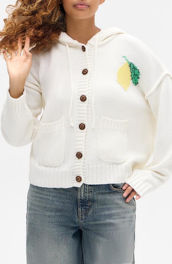 アーバンアウトフィッターズ レディース アウター パーカー・スウェット カーディガン グラフィック BDG Urban Outfitters Limoncello Button-Up Graphic Hoodie Cardigan White ホワイト 11,385円