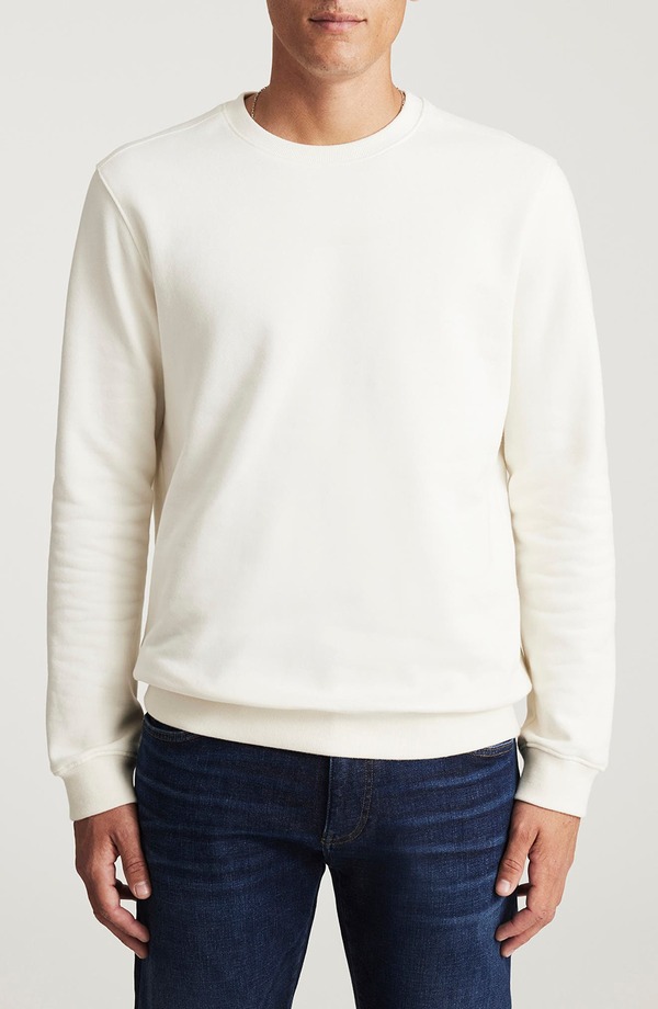 マーヴィ デニム メンズ アウター パーカー・スウェット 労働者の一団のど首 プルオーバー 綿織物 Mavi Jeans Crewneck Cotton Sweatshirt Antique White 白いこと