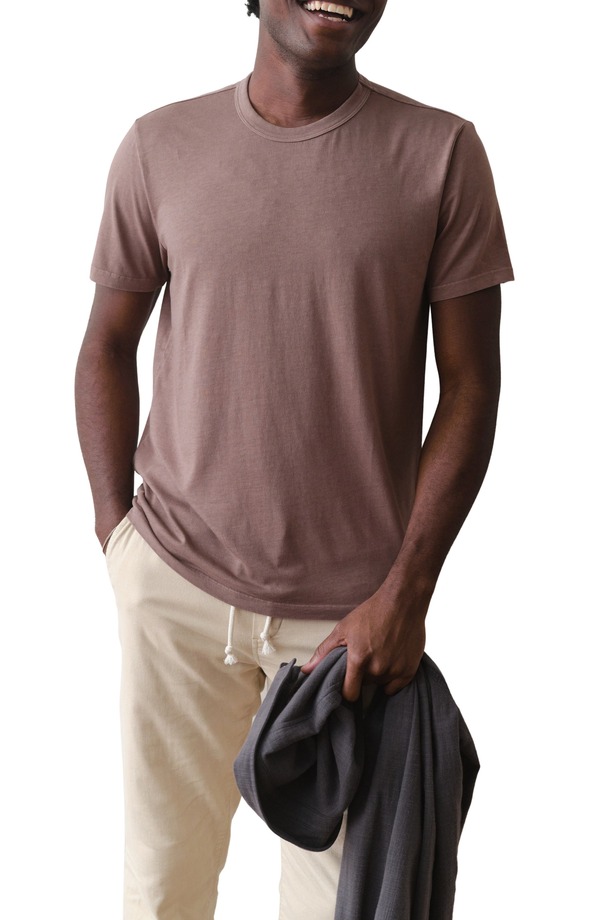 マリーン レイヤー メンズ トップス Tシャツ Marine Layer Signature Sea Change T-Shirt Coffee Quartz コーヒー