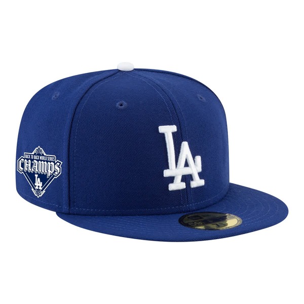 ニューエラ メンズ アクセサリー 帽子 Men's New Era Royalos Angeles Dodgers Back-to-Back Champions Diamond Side Patch 59FIFTY Fitted Hat Royal