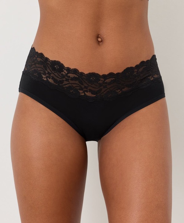 パクト レディース アンダーウェア パンツ コットン レース Pact Lace Waist Brief 3-Pack Made With Organicotton Black ブラック