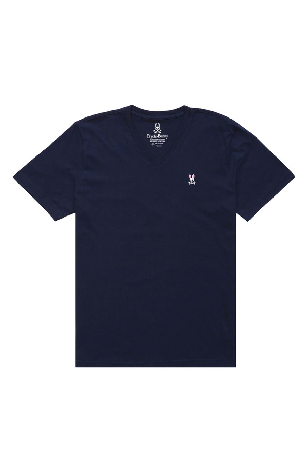 サイコバニー メンズ トップス Tシャツ Vネック Psycho Bunny V-Neck T-Shirt Navy ネイビー 12,395円