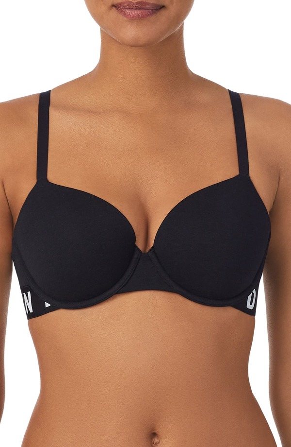 ダナ キャラン ニューヨーク レディース トップス Tシャツ DKNY Cozy Boyfriend T-Shirt Bra Black ブラック