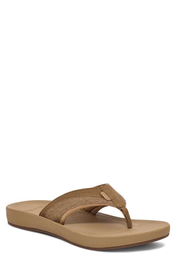 サヌーク メンズ シューズ サンダル Sanuk Cosmic Seas Water Friendly Flip Flop Tan タン|ReVida 店