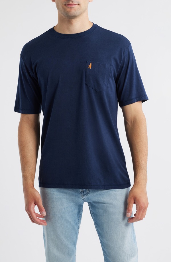 ジョニー オー メンズ トップス プルオーバー 労働者の一団のど首 johnnie-O Kahuna Crewneck T-Shirt Navy 米国海軍