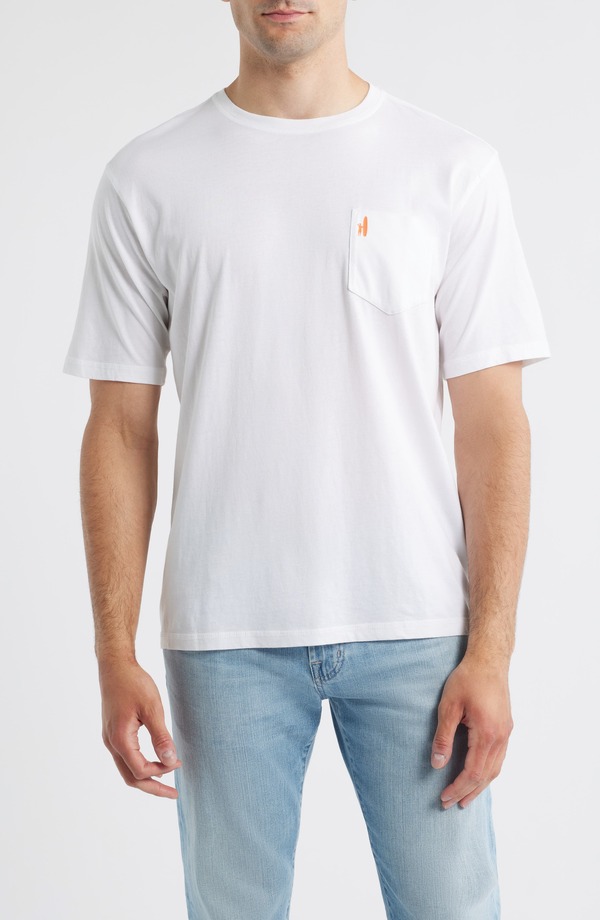 ジョニー オー メンズ トップス プルオーバー johnnie-O Surf Sunset Pocket-Shirt White 白いこと