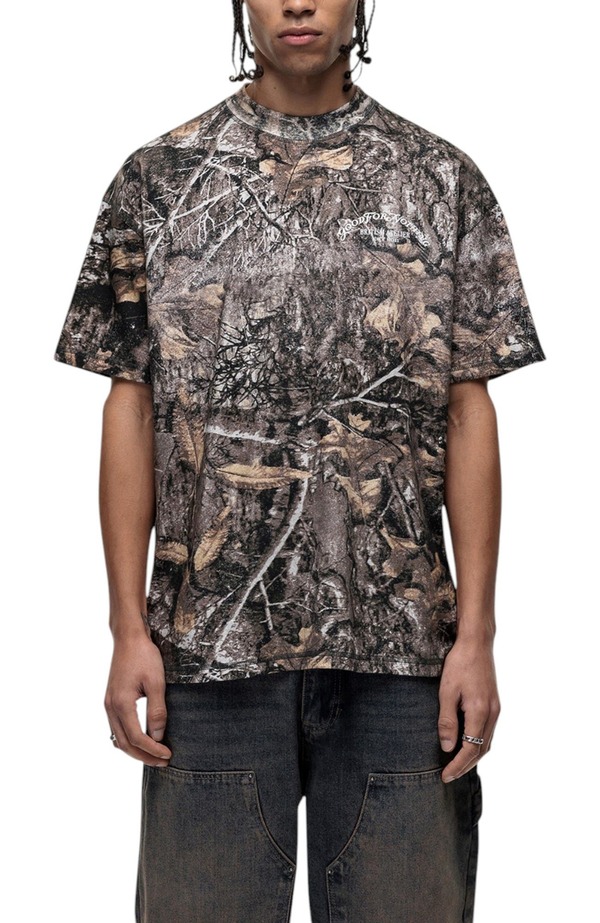 グッドフォーナッシング メンズ トップス プルオーバー 刷り上げる Good For Nothing Woodland Camo Print-Shirt Camo