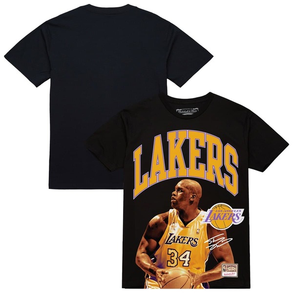 ミッチェル\u0026ネス メンズ トップス プルオーバー Men\u0027s Mitchell \u0026 Nesshaquille O\u0027Neal Black Los Angeles Lakers Hardwood Classics Player Arch T-Shirt Black 黒いこと
