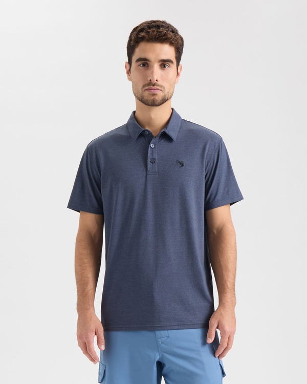 ソルトライフ メンズ トップス ポロシャツ Salt Life Outrigger Short Sleeve Polo Navy Heather ヘザー