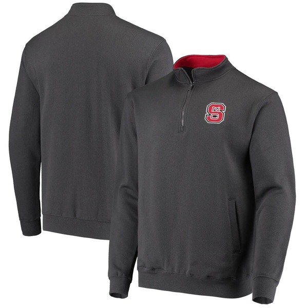 コロシアム メンズ アウター パーカー・スウェット ロゴ ジャケット Men's Colosseum Charcoal NC State Wolfpack Tortugas Logo Quarter-Zip Jacket Charcoal チャコール