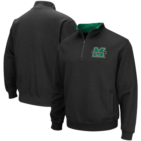 コロシアム メンズ アウター パーカー・スウェット ロゴ ジャケット Men's Colosseum Black Marshall Thundering Herd Tortugas Logo Quarter-Zip Jacket Black ブラック 12,565円