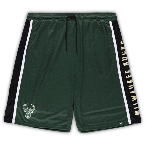 ファナティクス メンズ ボトムス ハーフパンツ・ショーツ メッシュ トール ショートパンツ Men's Fanatics Branded Hunter Green Milwaukee Bucks Big & Tall Referee Iconic Meshorts Hunter Green グリーン｜ReVida 店