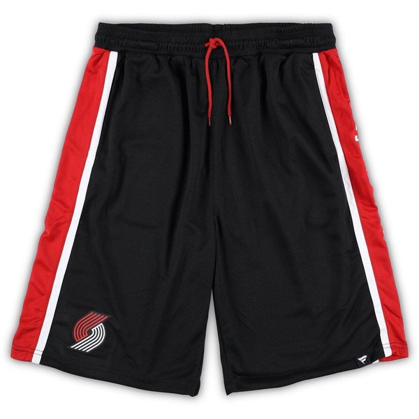 ファナティクス メンズ ボトムス ハーフパンツ・ショーツ メッシュ トール ショートパンツ ブレザー Men's Fanatics Branded Black Portland Trail Blazers Big & Tall Referee Iconic Meshorts Black ブラック｜ReVida 店