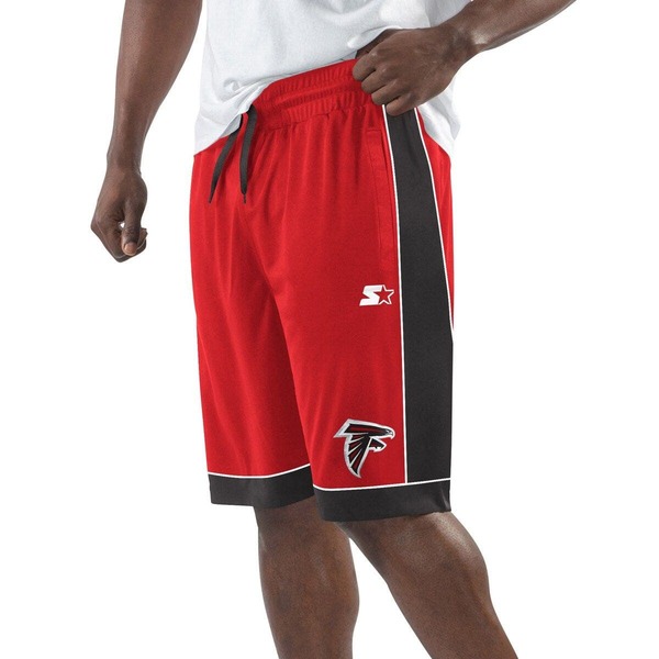 スターター メンズ ボトムス ハーフパンツ・ショーツ ショートパンツ Men'startered Atlanta Falcons Throwback Fan Favorite Shorts Red レッド｜ReVida 店
