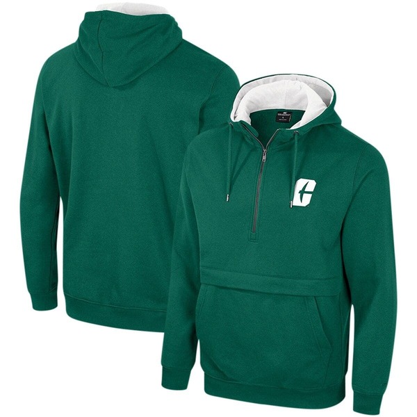 コロシアム メンズ アウター パーカー・スウェット Men's Colosseum Green Charlotte 49ers Team Half-Zipullover Hoodie Green グリーン