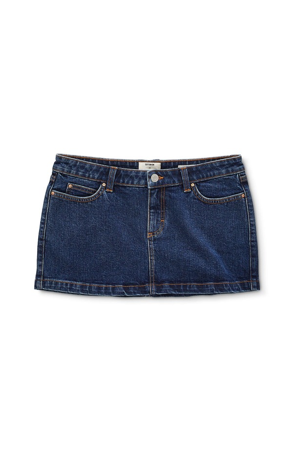 コットンオン レディース ボトムス ジーンズズボン下 スコート Cotton Women\u0027s Micro Low Denim Skirt Celeste Blue 青み
