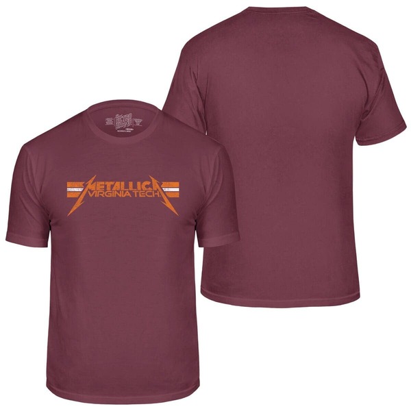 レトロブランド メンズ トップス プルオーバー トール Men\u0027s Original Retro Brand Maroon Virginia Techokies Metallica Retro T-Shirt Maroon マルーン