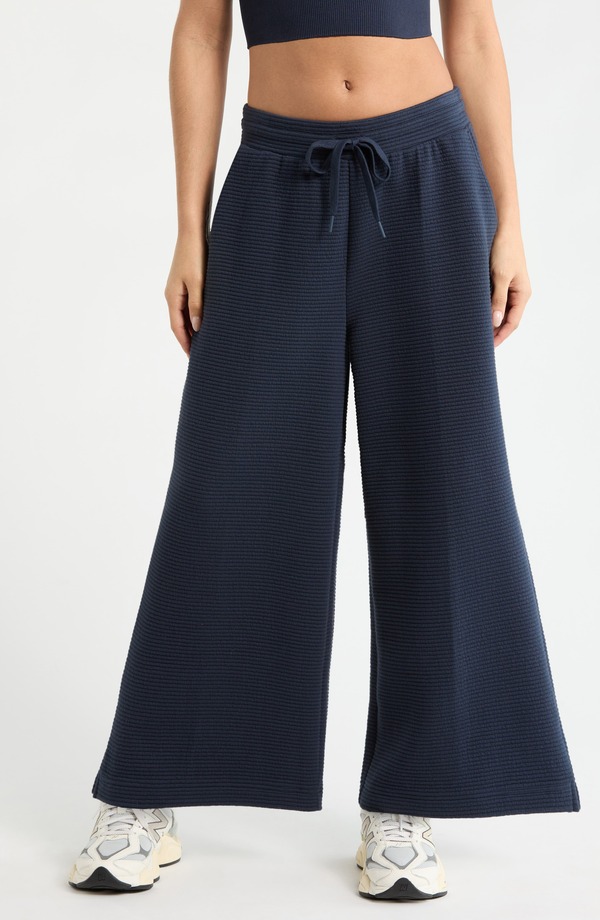 ゼラ レディース ボトムス レギンス ワイドレッグ パンツ アンクル Zella Ottoman Wide Leg Ankle Pants Navy Sapphire ネイビー 12,395円